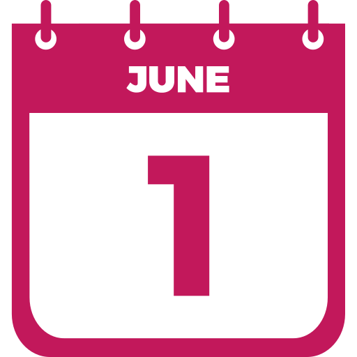 1 ° de junio icono gratis