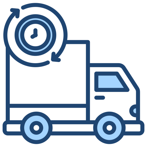 Delivery time - Free shipping and delivery icons