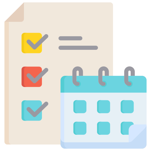 Project management - Free time and date icons