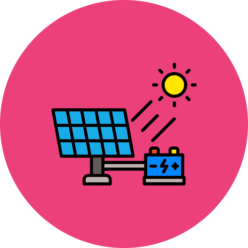 Énergie solaire Icône gratuit Énergie solaire Icône gratuit