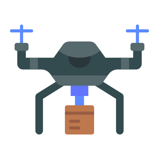 entrega de drones icono gratis