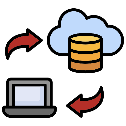 transferencia de datos icono gratis