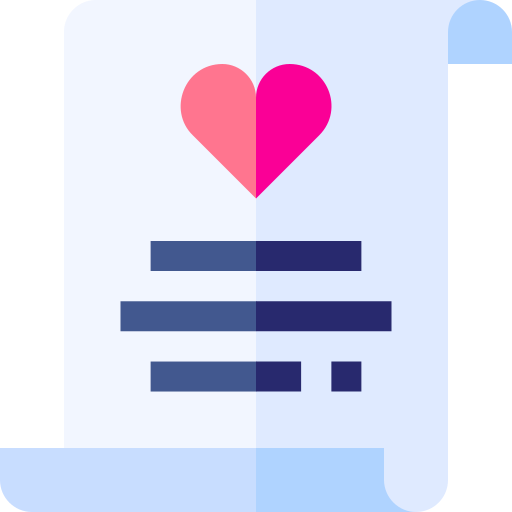 carta de amor icono gratis