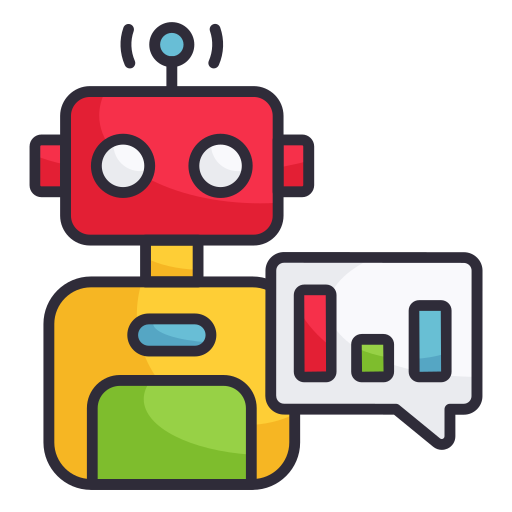 Chat Bot Generic color lineal-color icon