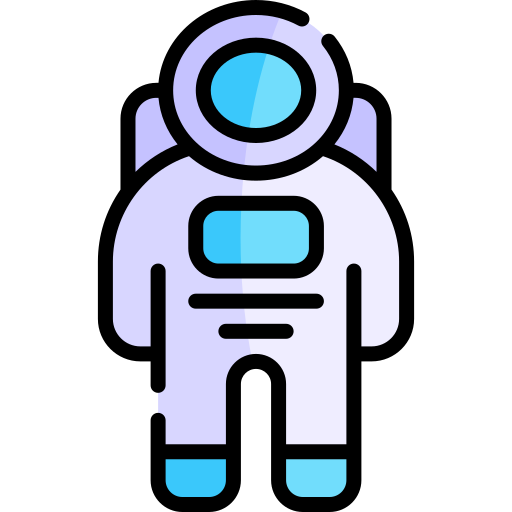 Space suit Kawaii Lineal color icon