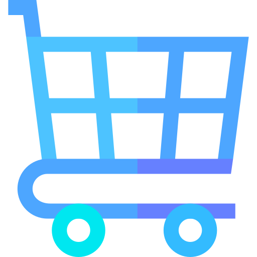 Shopping cart Basic Straight Flat icon