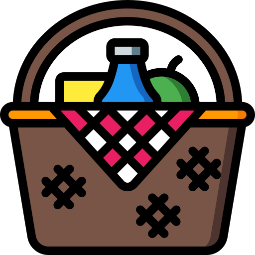 Picnic basket Basic Miscellany Lineal Color icon