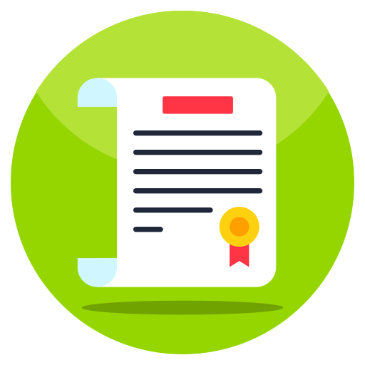 Certificate Generic color fill icon