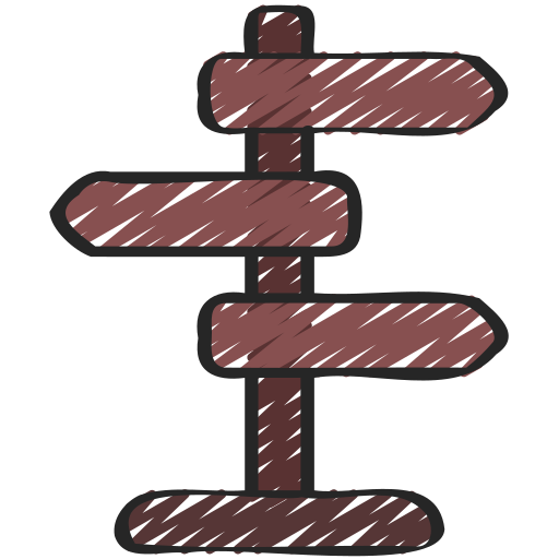Directional sign free icon