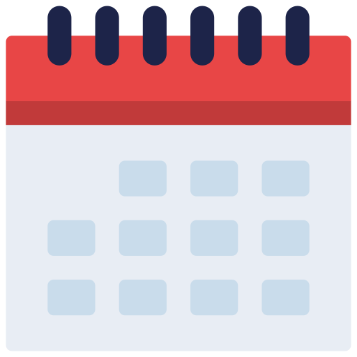 Calendar Juicy Fish Flat icon