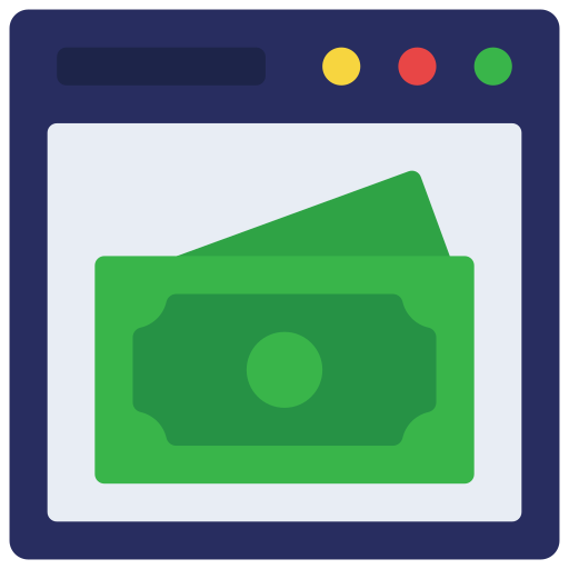 Online payment Juicy Fish Flat icon