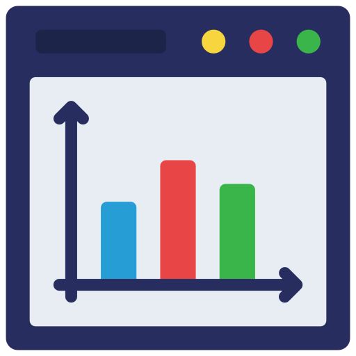 Bar chart Juicy Fish Flat icon