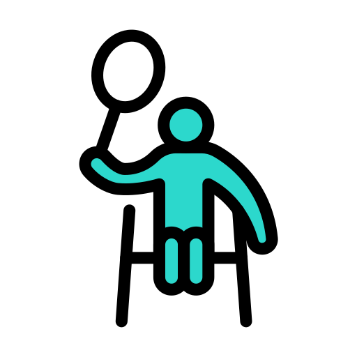 tenis en silla de ruedas icono gratis