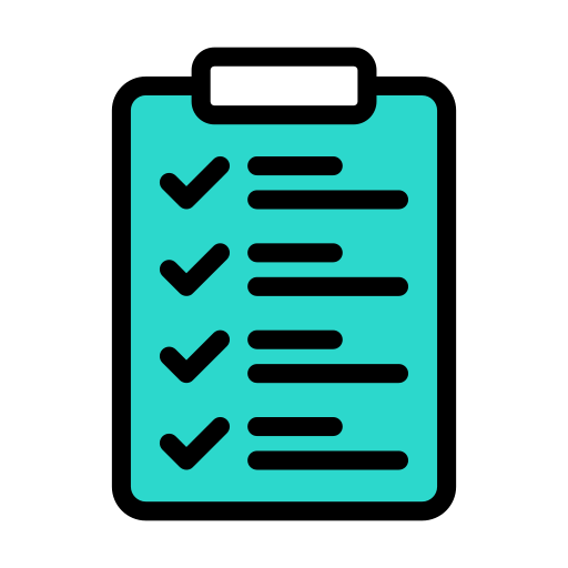 Checklist Vector Stall Lineal Color Icon