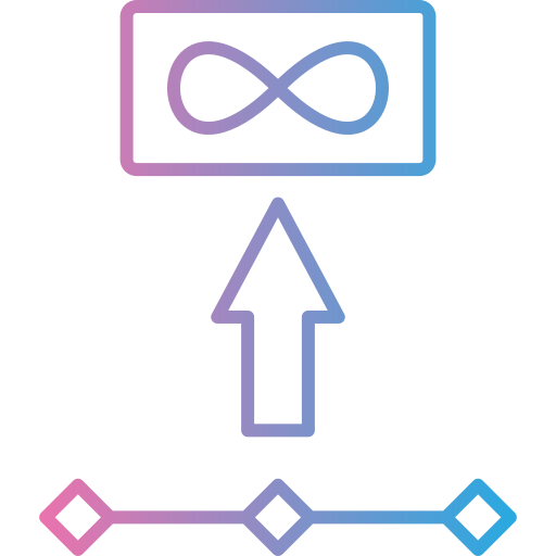 Unlimited storage generic gradient outline icon
