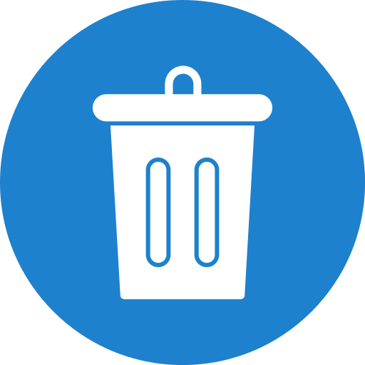 Trash Bin Generic color fill icon