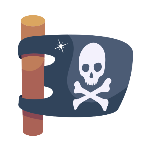 bandera pirata icono gratis