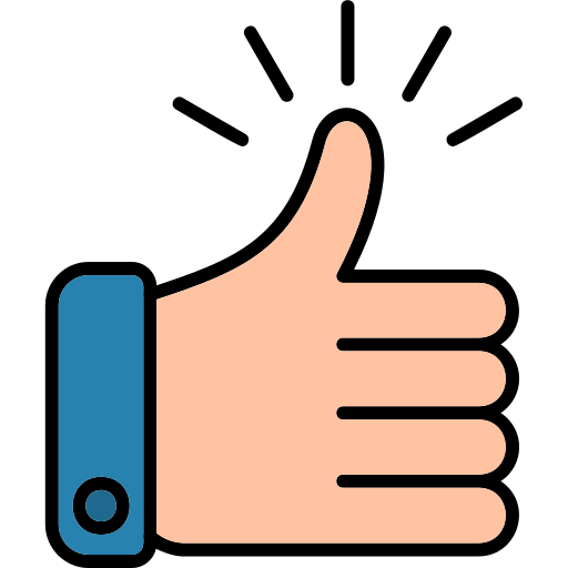 pulgares hacia arriba icono gratis