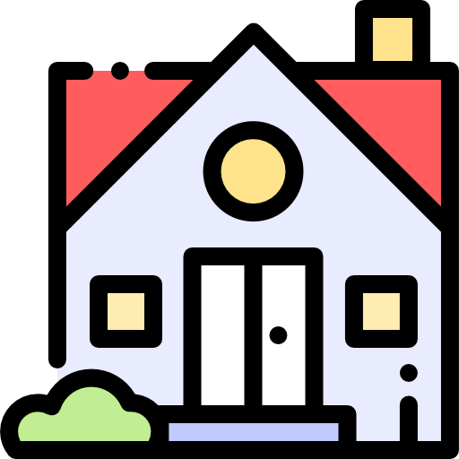 House Detailed Rounded Lineal color icon