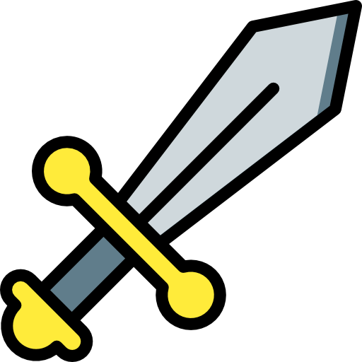 Sword Flaticons Lineal Color icon