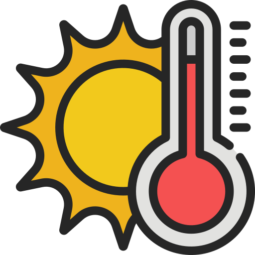 temperatura caliente icono gratis