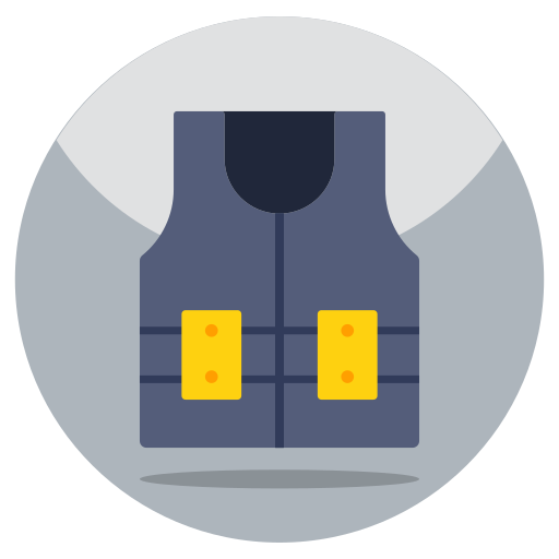 Life Jacket Generic color fill icon