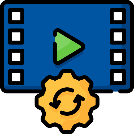 procesamiento de video icono gratis