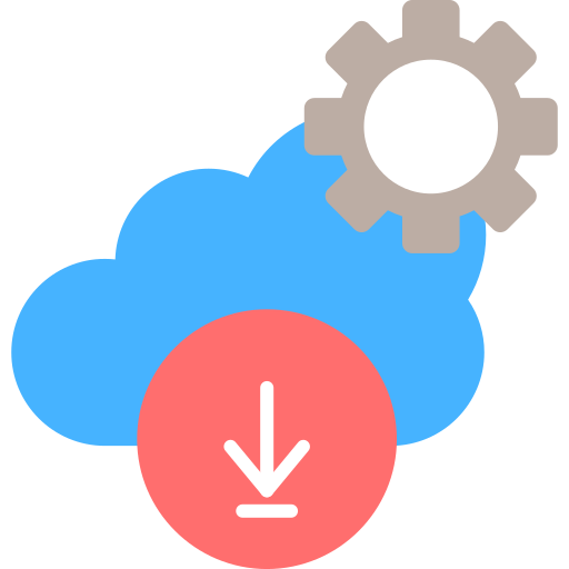descarga en la nube icono gratis