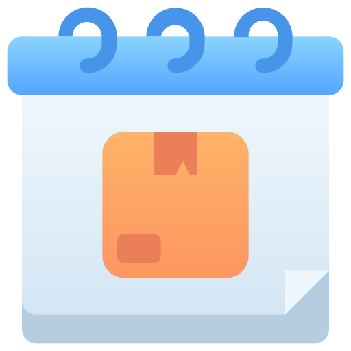 calendario de entregas icono gratis