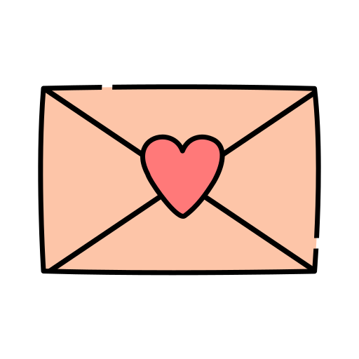 carta de amor icono gratis