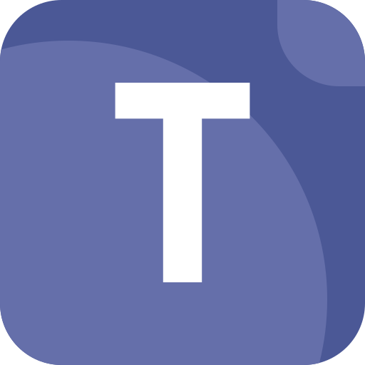 Letter T Generic color fill icon