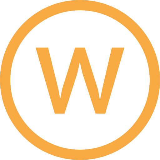 letra w icono gratis