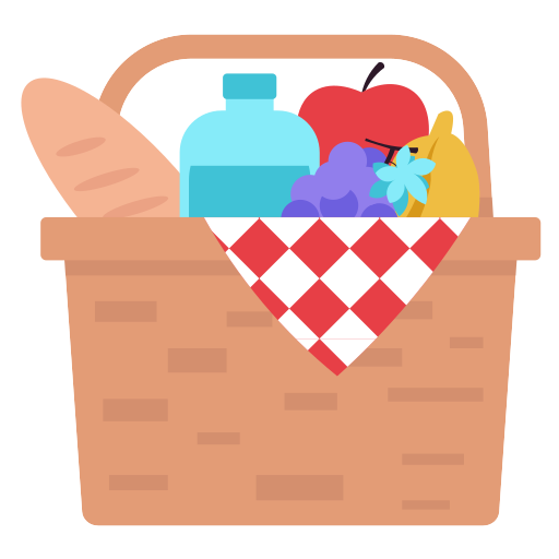 Picnic basket Stickers - Free food and restaurant Stickers