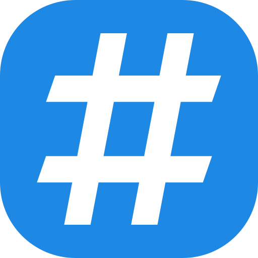 Hashtag Generic color fill icon