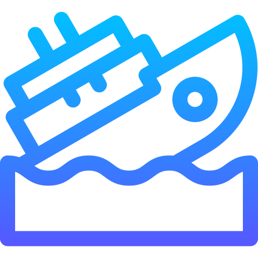 Boat Basic Gradient Lineal color icon