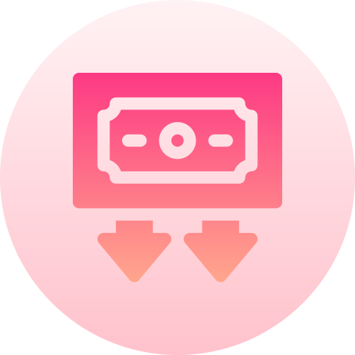 pérdida de dinero icono gratis