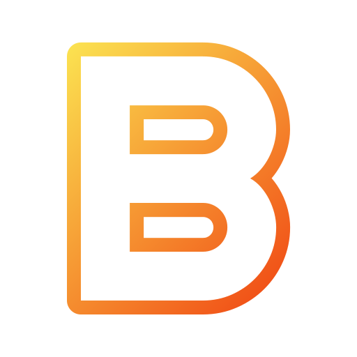 Letter B Generic Gradient Outline Icon