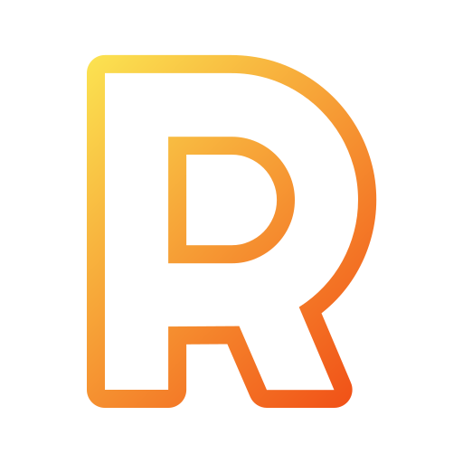 Letter r Generic gradient outline icon