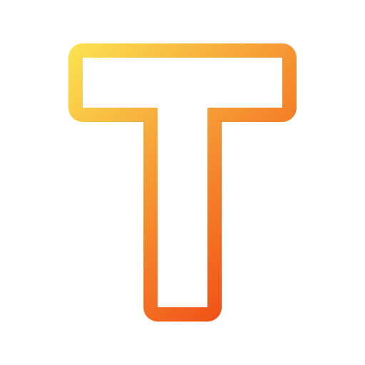 Letter T Generic gradient outline icon