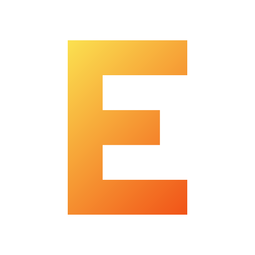 Letter e Generic gradient fill icon