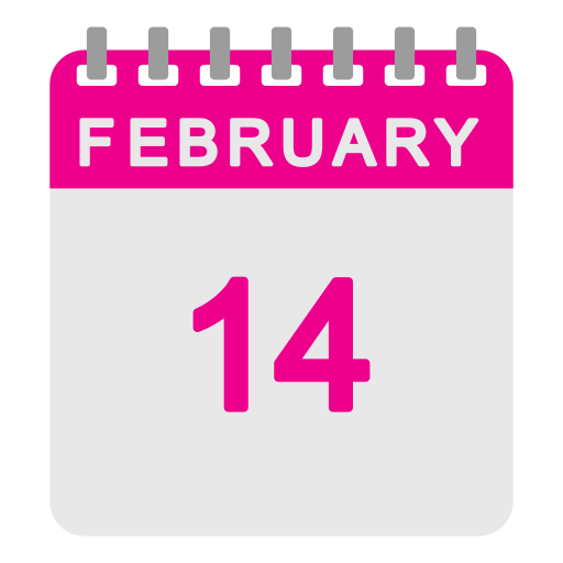 February Generic color fill icon