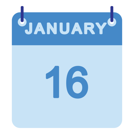 January - Free time and date icons