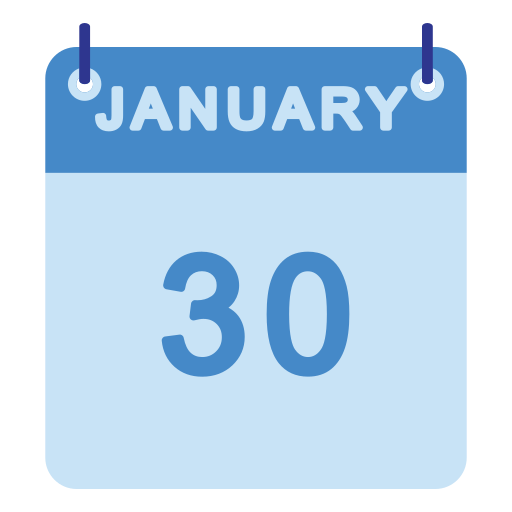 January Generic color fill icon