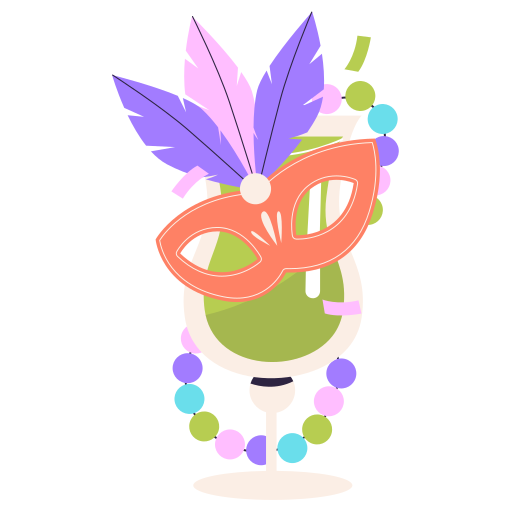 mardi gras gratis sticker