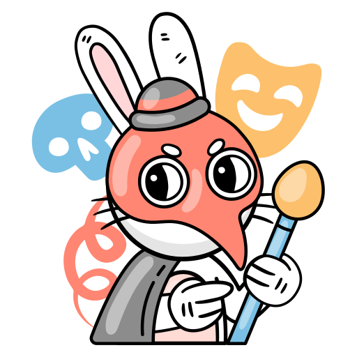 Bunny free sticker
