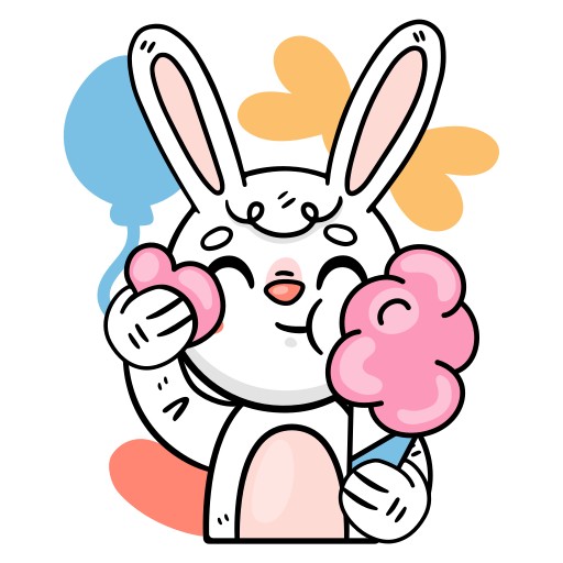 Bunny free sticker