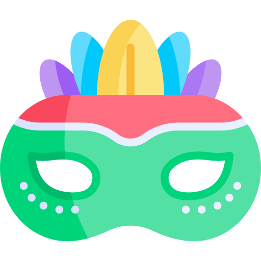 máscara de carnaval icono gratis