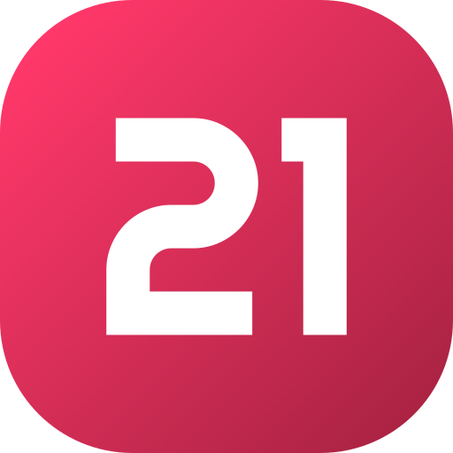 21 Icône gratuit 21 Icône gratuit