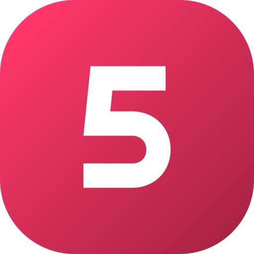 numéro 5 Icône gratuit numéro 5 Icône gratuit