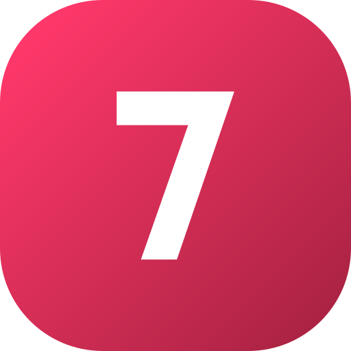 numero 7 icono gratis